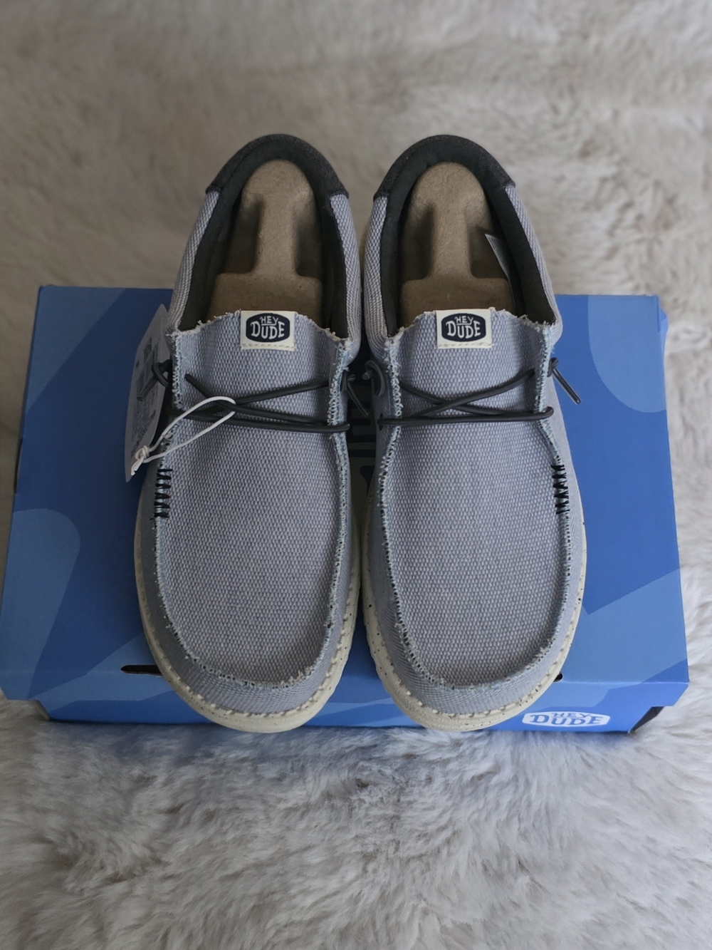 Hey Dude Wally Canvas Slip-On Shoes in Light Gray